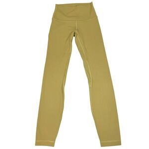 Lululemon Align High Rise Full Length Leggings Bronze Green Mustard Yellow SZ 2